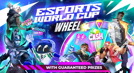 Esports event wheel with rewards on 747-casino